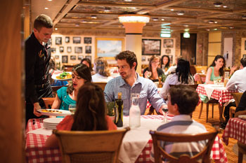 Family Dining at Cucina del Capitano - Italian on Select Ships