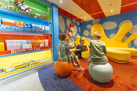 Carnival Freedom is the first to feature Seuss Bookville.